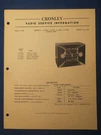Crosley 11-106U 11-107U 11-108U 11-109U Radio Service Manual Original 1950. Fixed Price $16.55.