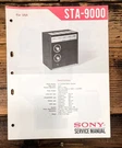 Sony STA-9000 Radio Service Manual *original*. Fixed Price $19.97.