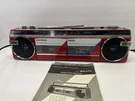 Sharp WQ-272 Retro Stereo Radio Cassette Recorder Boombox Red 2-WAY Speaker. Fixed Price $95.00.
