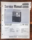 Panasonic RF-1002 Radio Service Manual *original*. Fixed Price $19.97.