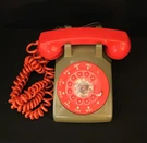 Vtg Green & Orange Rotary Telephone Mid Century Desk Retro Landline. Fixed Price $67.45.