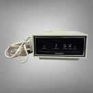 Montgomery Wards Alarm Flip Clock Model 45-9785 Off White Made In Japan Tested. Fixed Price $30.00.