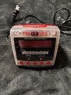 Electric Brand Alarm Clock Am Fm Radio Transparent Red Model 4490 Rare. Fixed Price $29.74.