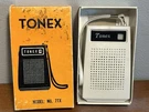 Vintage Tonex Am Solid State Pocket Radio Orig Pkg W Earphone Blue Model 7-TX. Fixed Price $16.00.