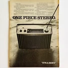 Vintage 1970'S Sony MR-9400 One Piece Portable Stereo Radio Magazine Print. Fixed Price $6.97.