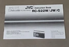 Jvc Radio Cassette Recorder RC-S22W/JW/C Instruction Book D-6047. Fixed Price $54.95.
