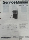 Panasonic RF-1030 Service Manual Radio Original. Fixed Price $24.99.