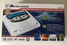 Midland WR-120 Emergency Weather Alert Radio W/ Alarm Clock White New In Box. Fixed Price $29.99.