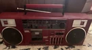 Fisher PH402 Red Stereo Boombox Cassette Tape Am/fm Ac/dc Line. Fixed Price $120.00.