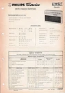 Service Manual For Philips L1 W62 T, Fleurette. Fixed Price $8.10.