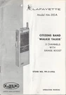 HA-310A Lafayette Walkie Talkie Operating/service Manual. Fixed Price $10.00.