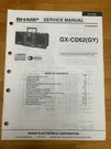 Sharp GX-CD62 Boombox Tape Deck Service Manual Vintage Oem Diagrams. Fixed Price $19.99.