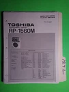 Toshiba RP-1560M Service Manual Original Repair Book Radio. Fixed Price $27.50.