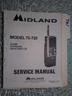 Midland 75-720 Service Manual Original Repair Book Tape Cb Radio Hand Held. Fixed Price $19.99.