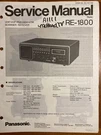 Panasonic RE-1800 Uhf Psb Vhf Scanner Receiver Original Service Repair Manual. Fixed Price $14.94.