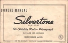 1955 Silvertone Hi-fidelity Radio-phonograph Vintage Owners Manual Sears Roebuck. Fixed Price $14.99.