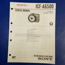 Sony ICF-A6500 Service Manual Original Paper Oem Repair Guide Usa. Fixed Price $24.95.