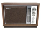 Sony ICF-9740W- Am/fm Vintage Woodgrain Table Radio- Tested Working. Fixed Price $39.99.