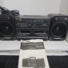 Vintage Sharp Boombox Radio Dual Cassette Player Recorder WF-A500 And Manual.. Fixed Price $19.99.