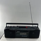 Sanyo M7024A Black Boombox M/fm Radio Cassette Player Recorder Way Speakers. Fixed Price $44.99.