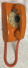 Vintage Itt Model 554 Series Orange Rotary Dial Wall Mount Telephone. Fixed Price $116.99.