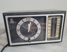 General Electric Clock Radio 7-4501D Black Am Fm Woodgrain Alarm (parts Only). Fixed Price $22.00.