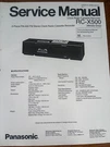 Panasonic RC-X500 Service Manual Clock Radio Photocopy. Fixed Price $24.99.