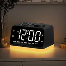 Digital Alarm Clock With Fm Radio For Bedroom, 8 Colors Night Light 2 Charg. Fixed Price $30.59.