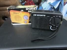 Vintage Sports Radio 200 Black Plastic Portable Am Transistor - Nos. Fixed Price $23.09.
