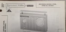 Motorola Models XT18B & XT18S Portable Transistor Radio Photofact. Fixed Price $6.50.