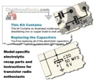 Panasonic Matsushita T-50 Transistor Radio Recap Kit Parts & Documents. Fixed Price $16.99.