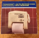 Hopesonic Restroom Telephoneam/fm Radio HE-841 Toilet Paperholder New Stock. Fixed Price $135.00.