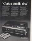 Retro Vintage 1971 Panasonic RE-6600 Clock Radio Print Cock Doodle. Fixed Price $9.99.