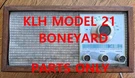 Klh Model 21 Fm Radio Parts, Boneyard, Only Used, Your Choice. Fixed Price $5.85.