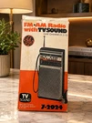 Vintage GE-7-2924 Fm/ Am Tv Sound Portable Radio With W/box Manual Reg. Fixed Price $35.20.