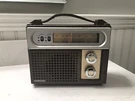 Vintage Soundesign Am/fm Portable Radio NO.2256B Tabletop Faux Leather Cover. Fixed Price $13.00.