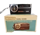 Vintage Seville Quartz Analog Clock Am/fm Radio Alarm Model 3000 Tested Working. Fixed Price $41.25.