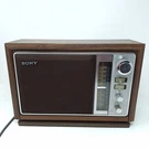 Vintage Sony ICF-9740W Am/fm Tabletop Wood Grain Radio Tested. Fixed Price $39.99.