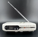 Vintage Cosmo CR2509 Am Fm Clock Radio With Leather Case Travel Alarm Works. Fixed Price $24.99.