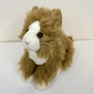 Hansa Creation Beige & White Cat Plush Brown Hand Crafted 12 2010 Realistic. Fixed Price $40.00.