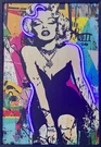 Marilyn Blond Bombshell Framed Led Neon Light Canvas Print - 24" X 36". Fixed Price $127.49.