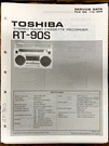 Toshiba RT-80S Radio Cassette Service Manual *original*. Fixed Price $19.97.