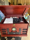 Electro Brand Retro 4-IN-1 Turntable Cd Player Am/fm Radio & Cassette, Tested.. Fixed Price $129.99.