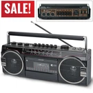 Boombox Radio Cassette Player Recorder Am/fm/sw With Bluetooth 1980S Style. Fixed Price $52.99.