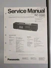 Panasonic RC-X500 3PIECE Fm/am Stereoclock Radiocassette Recorder Servman D-5426. Fixed Price $54.95.