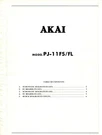 Akai Model PJ-11FS/FL Stereo Radio Cass Recorder Schematic Diagram & Pc Boards. Fixed Price $15.00.