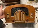 Vintage 1942 Zenith 6-D-2615 Boomerang Wood Radio Black Dial Working Condition. Fixed Price $149.99.