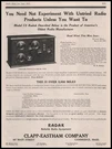 1923 Clapp Eastham Co. Cambridge Massachusetts C-3 Radak Radio Receiver Print. Fixed Price $24.51.