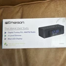 Emerson CKS2023AM/FM Dual Alarm Clock Radio With 0.6" Blue Led Display, Black. Fixed Price $20.00.