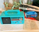 Vintage 80'S Blue Lantern Portable Radio Receiver Mw/sw W/box. Fixed Price $38.00.